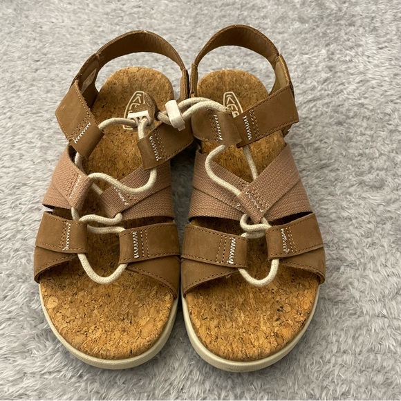 Keen Shoes - KEEN Elle Backstrap Cork & Leather Sandals - Brown/Tan - Women's Size 8